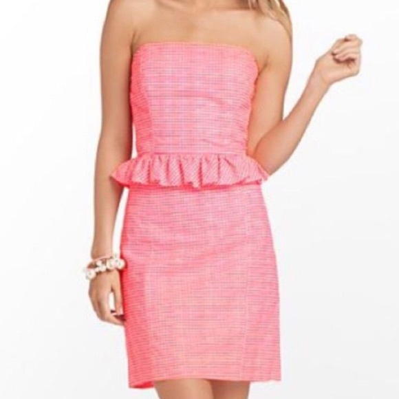 Lilly Pulitzer Dresses & Skirts - Lilly Pulitzer Lowe Fiesta Pink Gingham Dress